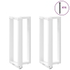 Patas de mesa de bar forma T 2 uds acero blanco 40x35x(90-91)cm