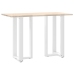 Patas de mesa de bar forma T 2 uds acero blanco 40x35x(90-91)cm