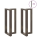 Patas de mesa bar forma T 2 uds acero natural 40x35x(90-91)cm