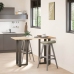 Patas de mesa bar forma T 2 uds acero natural 40x35x(90-91)cm