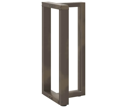 Patas de mesa bar forma T 2 uds acero natural 40x35x(90-91)cm