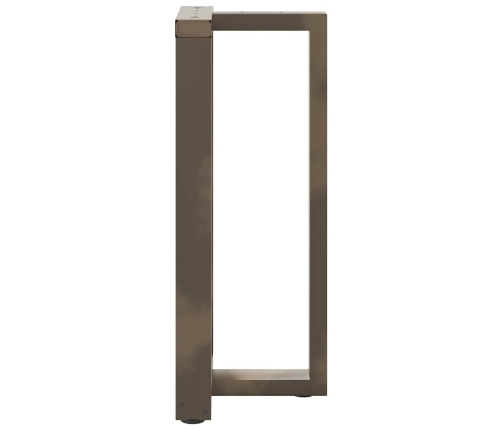 Patas de mesa bar forma T 2 uds acero natural 40x35x(90-91)cm