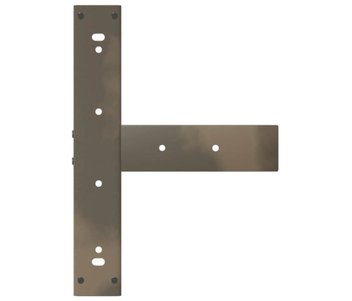 Patas de mesa bar forma T 2 uds acero natural 40x35x(90-91)cm