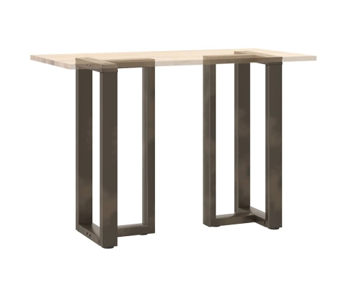 Patas de mesa bar forma T 2 uds acero natural 40x35x(90-91)cm