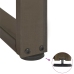 Patas de mesa bar forma T 2 uds acero natural 40x35x(90-91)cm