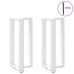 Patas de mesa de bar forma T 2 uds acero blanco 50x35x(90-91)cm