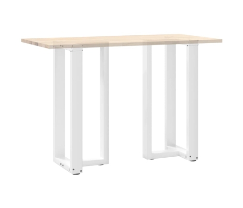 Patas de mesa de bar forma T 2 uds acero blanco 50x35x(90-91)cm