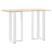 Patas de mesa de bar forma T 2 uds acero blanco 50x35x(90-91)cm