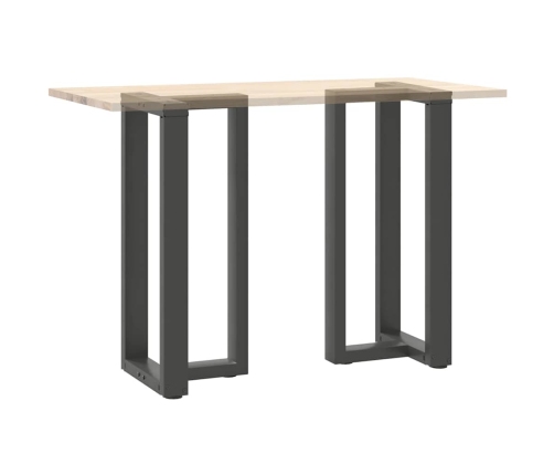 Patas de mesa bar forma T 2 uds acero antracita 50x35x(90-91)cm