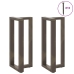 Patas de mesa bar forma T 2 uds acero natural 50x35x(90-91) cm