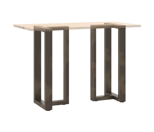 Patas de mesa bar forma T 2 uds acero natural 50x35x(90-91) cm