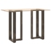 Patas de mesa bar forma T 2 uds acero natural 50x35x(90-91) cm