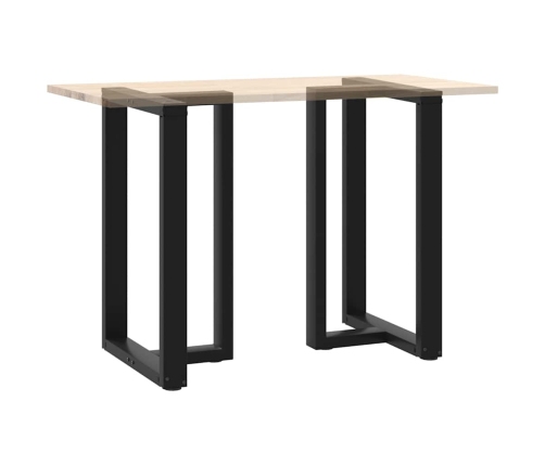 Patas de mesa de bar forma T 2 uds acero negro 60x35x(90-91) cm