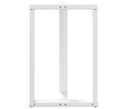 Patas de mesa de bar forma T 2 uds acero blanco 60x35x(90-91)cm