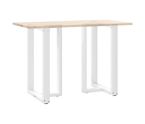 Patas de mesa de bar forma T 2 uds acero blanco 60x35x(90-91)cm