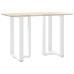 Patas de mesa de bar forma T 2 uds acero blanco 60x35x(90-91)cm