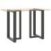 Patas de mesa bar forma T 2 uds acero antracita 60x35x(90-91)cm