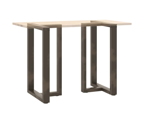 Patas de mesa bar forma T 2 uds acero natural 60x35x(90-91) cm