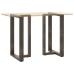 Patas de mesa bar forma T 2 uds acero natural 60x35x(90-91) cm