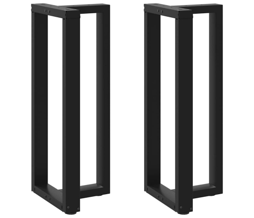 Patas de mesa bar forma T 2 uds acero negro 40x35x(100-101) cm