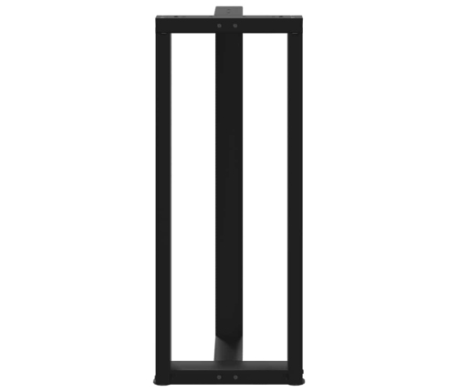 Patas de mesa bar forma T 2 uds acero negro 40x35x(100-101) cm