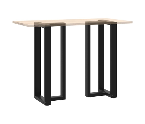 Patas de mesa bar forma T 2 uds acero negro 40x35x(100-101) cm