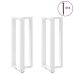 Patas de mesa bar forma T 2 uds acero blanco 40x35x(100-101) cm