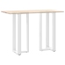 Patas de mesa bar forma T 2 uds acero blanco 40x35x(100-101) cm