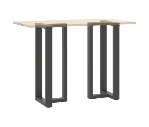 Patas mesa bar forma T 2 uds acero antracita 40x35x(100-101)cm