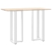 Patas de mesa bar forma T 2 uds acero blanco 50x35x(100-101) cm