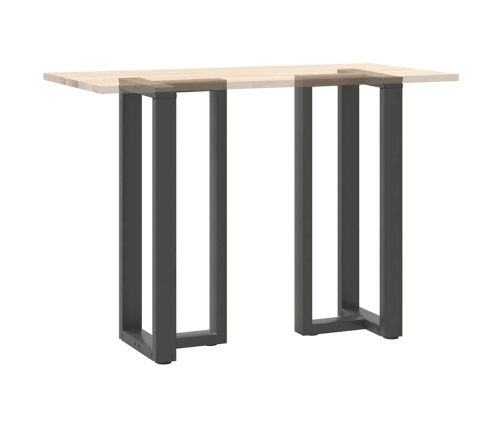 Patas mesa bar forma T 2 uds acero antracita 50x35x(100-101)cm