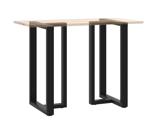 Patas de mesa bar forma T 2 uds acero negro 60x35x(100-101) cm