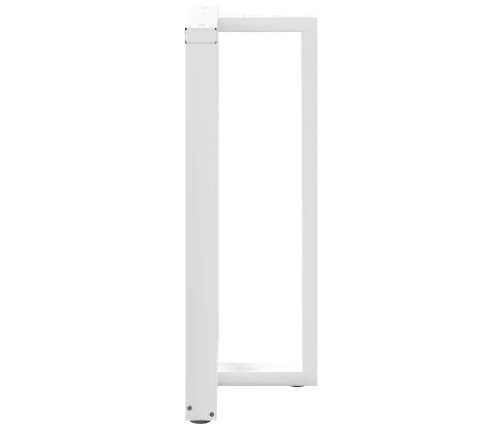 Patas de mesa bar forma T 2 uds acero blanco 60x35x(100-101) cm