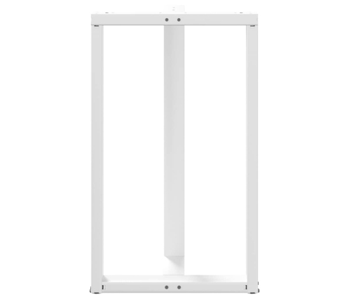 Patas de mesa bar forma T 2 uds acero blanco 60x35x(100-101) cm