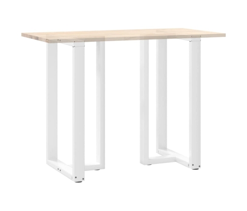 Patas de mesa bar forma T 2 uds acero blanco 60x35x(100-101) cm