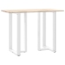 Patas de mesa bar forma T 2 uds acero blanco 60x35x(100-101) cm