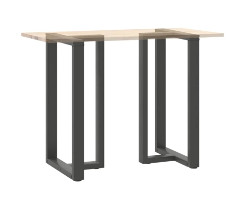 Patas mesa bar forma T 2 uds acero antracita 60x35x(100-101)cm