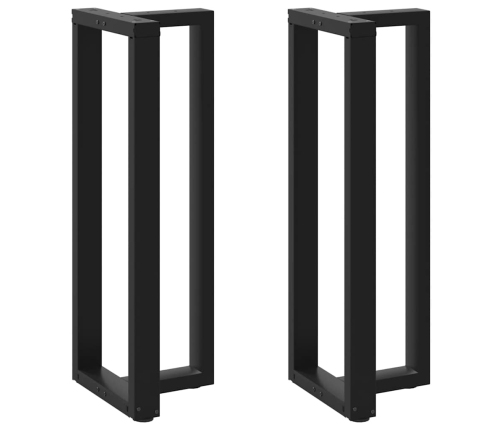 Patas de mesa bar forma T 2 uds acero negro 40x35x(110-111) cm