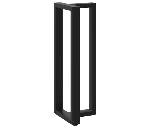 Patas de mesa bar forma T 2 uds acero negro 40x35x(110-111) cm