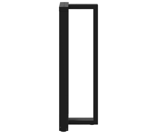 Patas de mesa bar forma T 2 uds acero negro 40x35x(110-111) cm