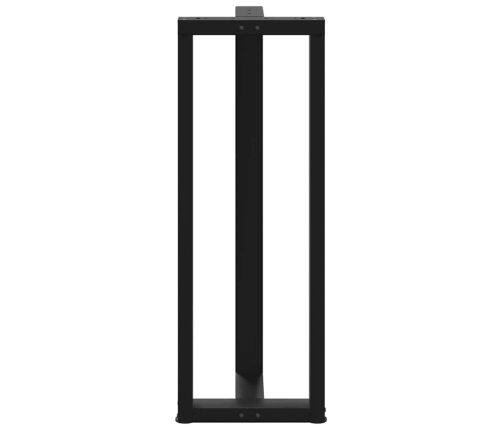 Patas de mesa bar forma T 2 uds acero negro 40x35x(110-111) cm