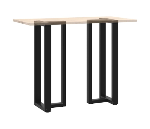 Patas de mesa bar forma T 2 uds acero negro 40x35x(110-111) cm