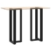 Patas de mesa bar forma T 2 uds acero negro 40x35x(110-111) cm