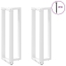 Patas de mesa bar forma T 2 uds acero blanco 40x35x(110-111) cm