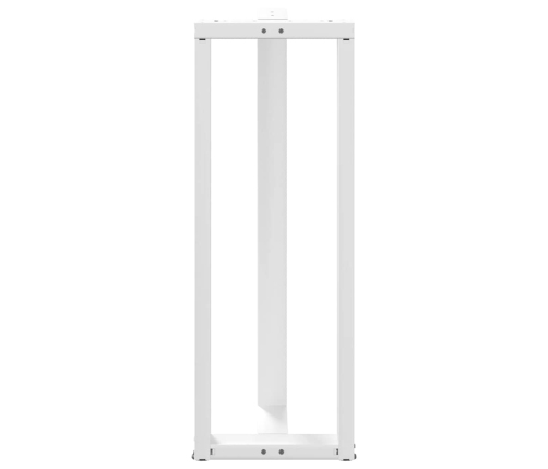 Patas de mesa bar forma T 2 uds acero blanco 40x35x(110-111) cm