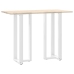 Patas de mesa bar forma T 2 uds acero blanco 40x35x(110-111) cm