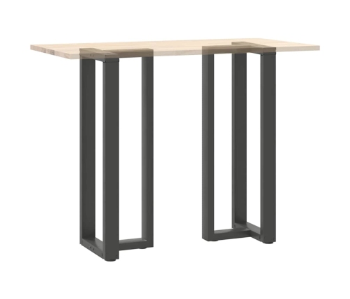 Patas mesa bar forma T 2 uds acero antracita 40x35x(110-111)cm