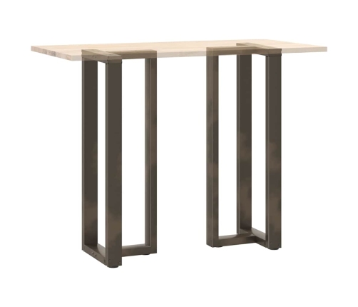 Patas mesa bar forma T 2 uds acero natural 40x35x(110-111) cm