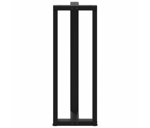 Patas de mesa bar forma T 2 uds acero negro 50x35x(110-111) cm