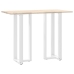 Patas de mesa bar forma T 2 uds acero blanco 50x35x(110-111) cm